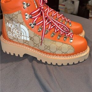 Gucci Vibrant Orange Leather Boots unisex